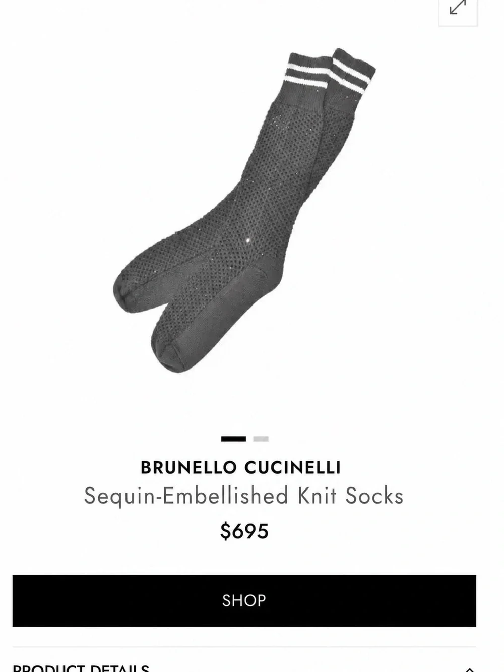 BRUNELLO CUCINELLI Sequin-Embellished Knit Socks